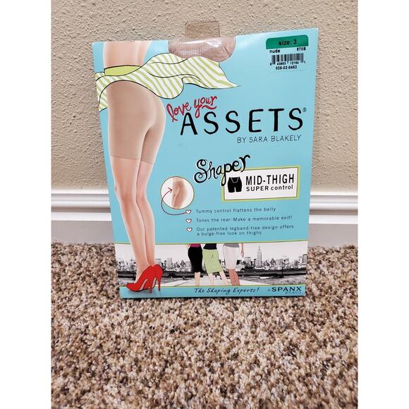 Spanx Love Your Assets Size 3 High Waist Mid Thigh Super Control Beige - Picture 1 of 5